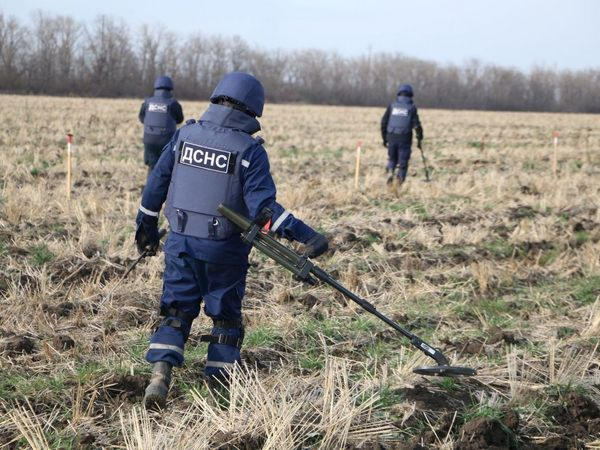 На поле в Марьинке обнаружили 111 взрывоопасных предметов