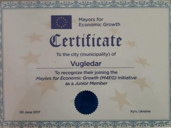 Угледар стал членом Клуба «Мэры за экономический рост»