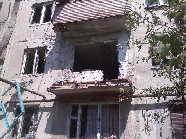 Последствия сегодняшнего обстрела Красногоровки