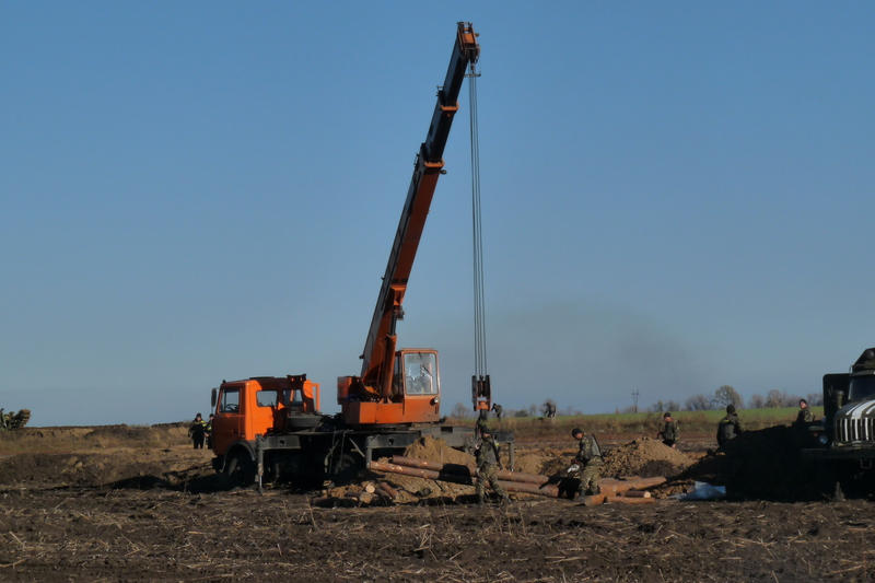Строительство укрепрайона возле Курахово