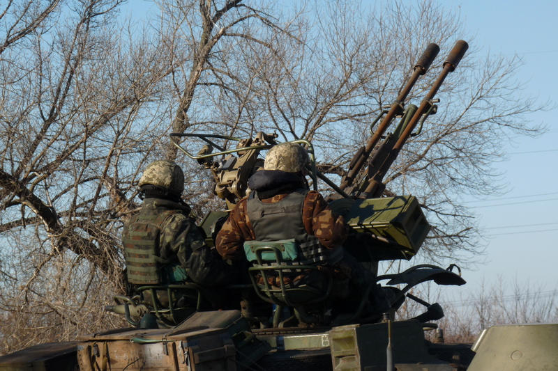 Линия украинской армии в районе Курахово