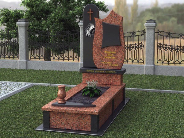 Памятники из красного гранита с ангелом купить памятники на кладбище троекуровском