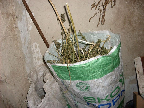 Житель Марьинского района хранил дома мешок конопли