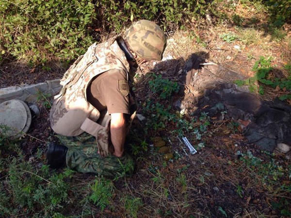 Житель Красногоровки закопал гранаты в огороде