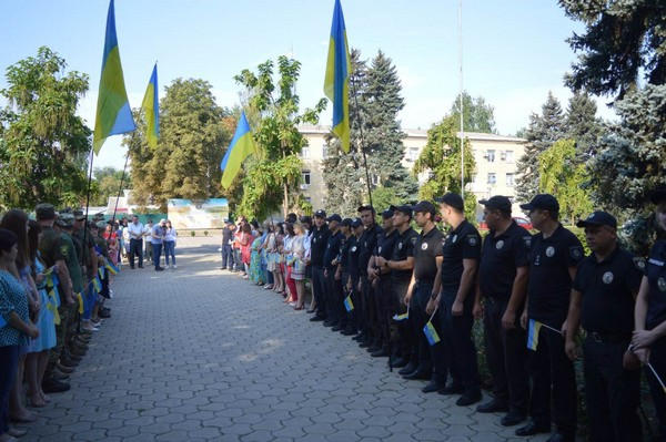 В Великой Новоселке прошли торжества по случаю Дня Государственного флага Украины