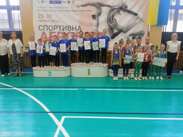 Команда по спортивной аэробике из Кураховской громады заняла третье место на Кубке Азовского моря