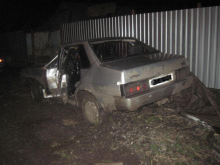 В Марьинском районе пьяный 19-летний парень угнал у собутыльника автомобиль и разбил его (фото)