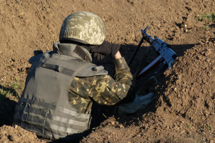 Позиции украинских военных в Марьинском районе