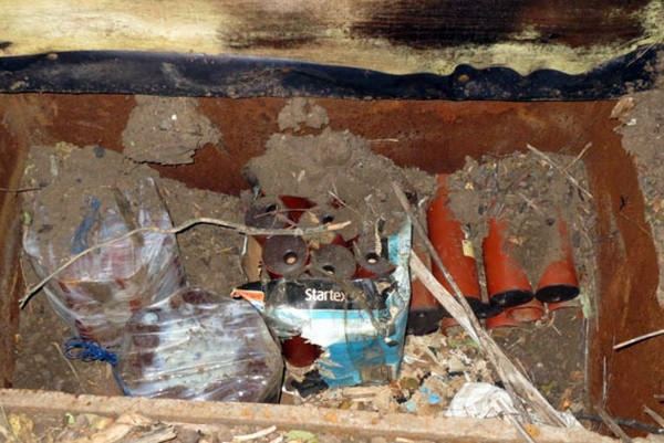 В прифронтовом Марьинском районе обнаружили схрон со взрывчаткой