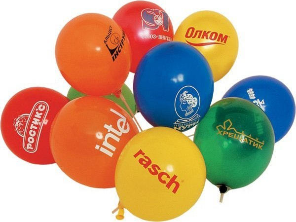 воздушные шары с логотипом