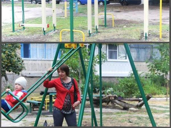 В Угледаре появились новые спортивно-игровые площадки для детей