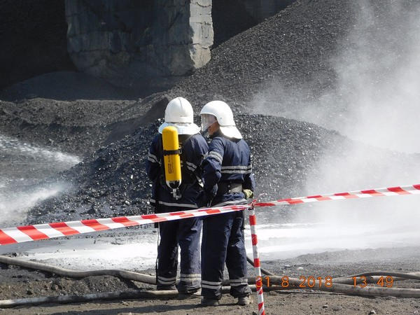 На Кураховской ТЭС объявили «тревогу», чтобы потушить «пожар» на угольном складе