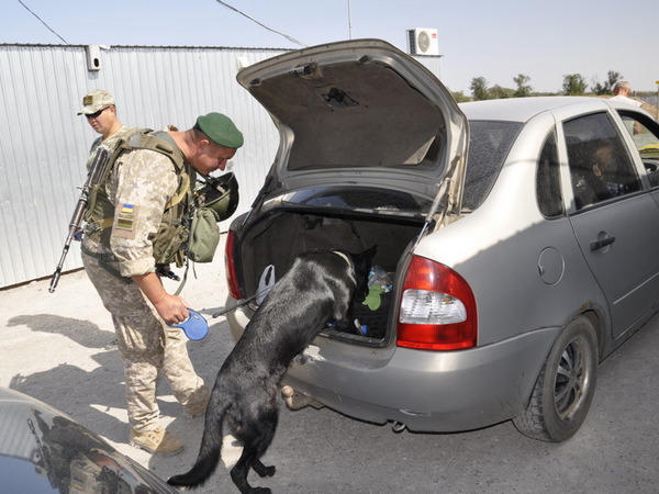 Служебная собака не позволила перевезти наркотики через КПВВ «Марьинка»