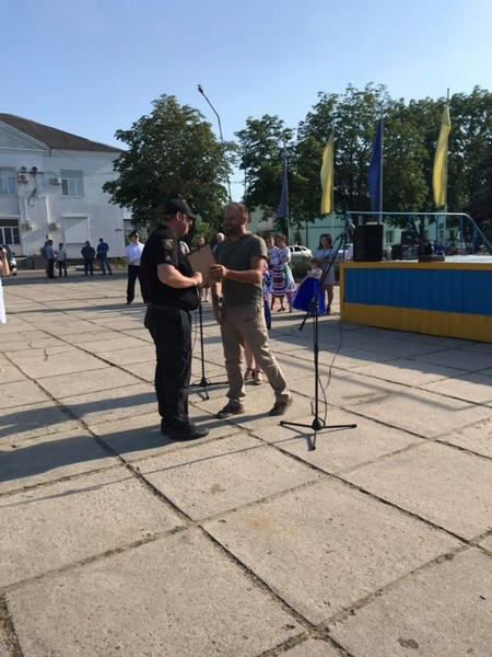 Правоохранителей Марьинского района поздравили с Днем Национальной полиции Украины